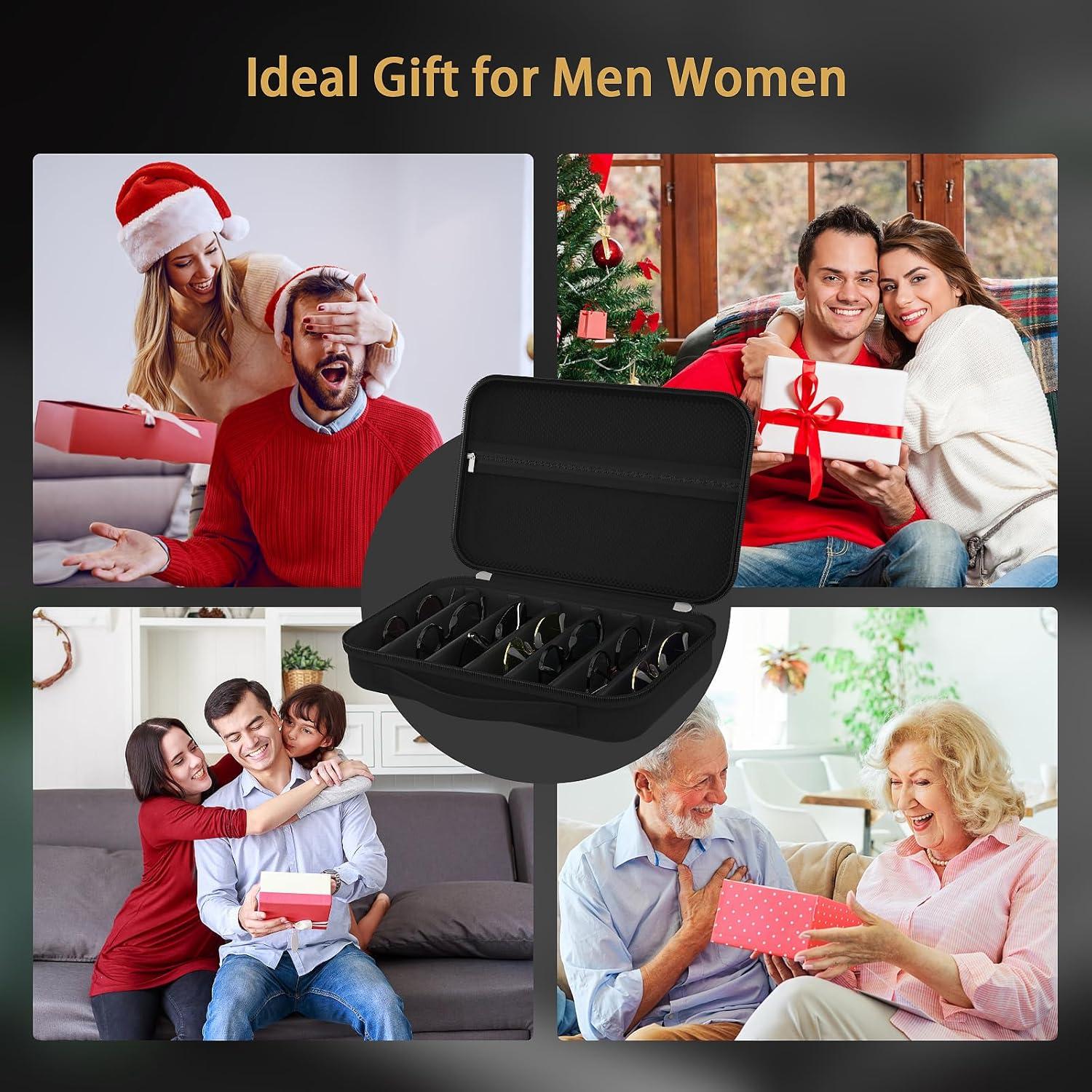 Caja de Gafas Portátil DGBVOID Ajustable 7 Pares Negro