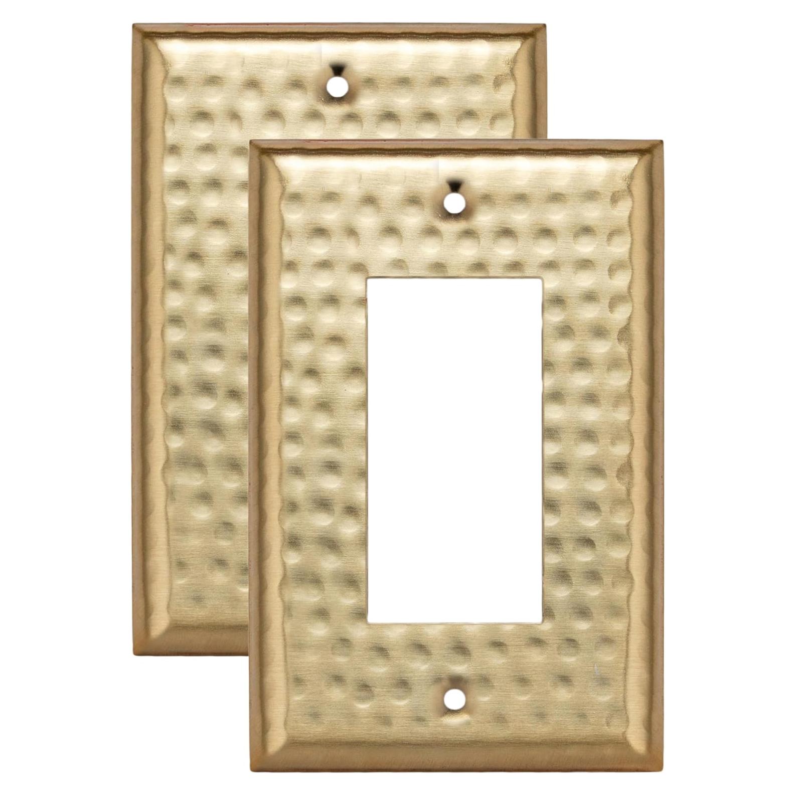 Placa de Pared Rocker Monarch Abode Oro Cepillado 2 Unidades