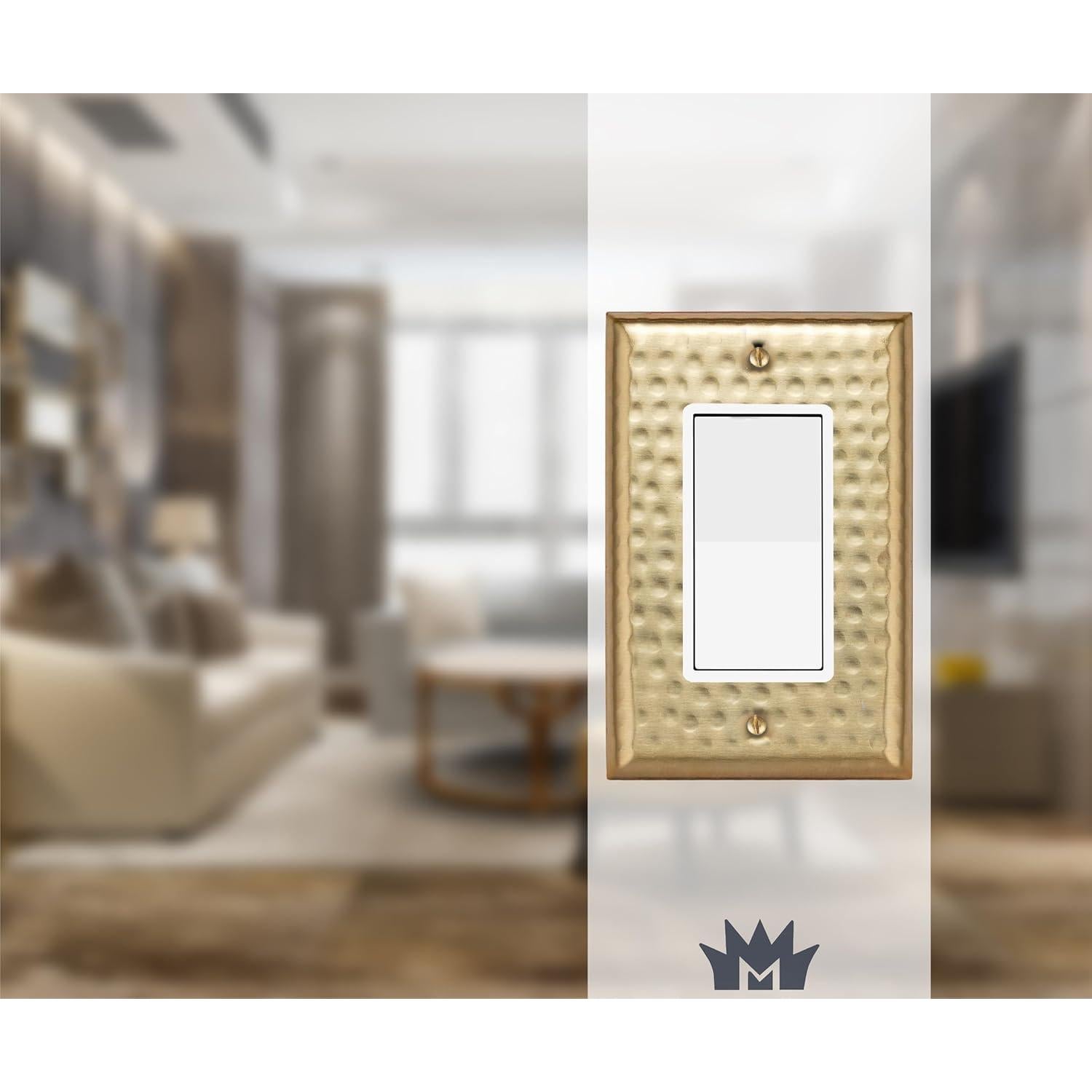 Placa de Pared Rocker Monarch Abode Oro Cepillado 2 Unidades