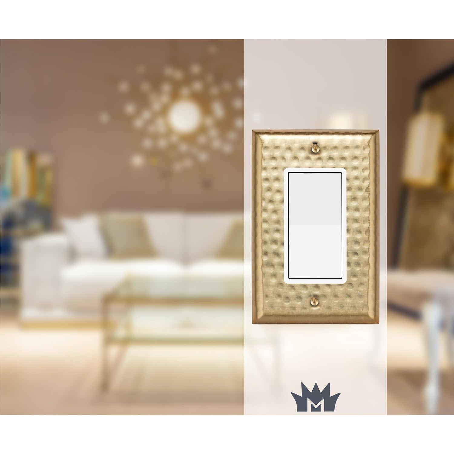 Placa de Pared Rocker Monarch Abode Oro Cepillado 2 Unidades