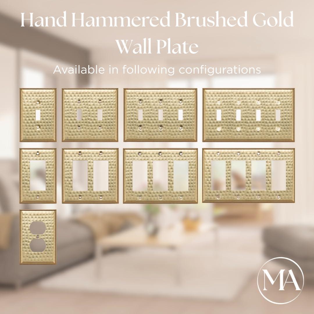 Placa de Pared Rocker Monarch Abode Oro Cepillado 2 Unidades