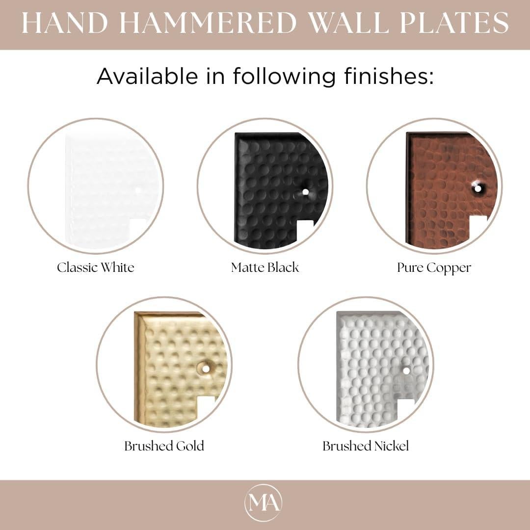 Placa de Pared Rocker Monarch Abode Oro Cepillado 2 Unidades