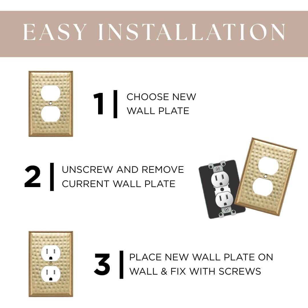 Placa de Pared Rocker Monarch Abode Oro Cepillado 2 Unidades