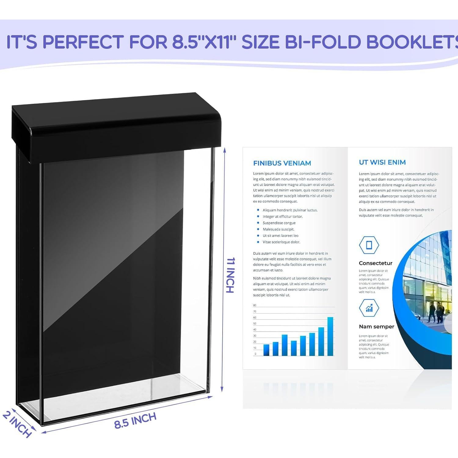 Soporte de Folletos Acrílico Thyle 21.6x27.9cm Impermeable