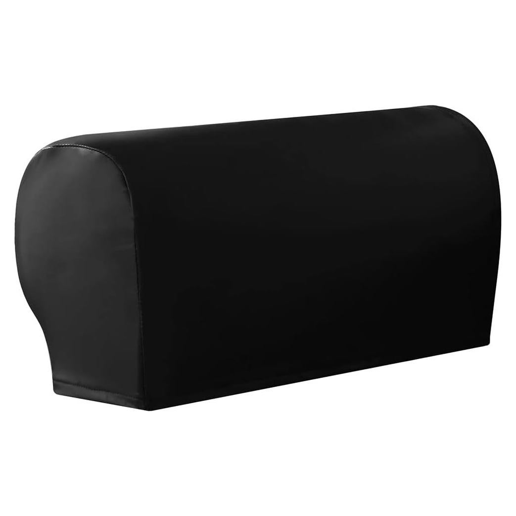 Fundas Impermeables de Cuero Sintético vctops para Reposabrazos - 2 Piezas, Negro