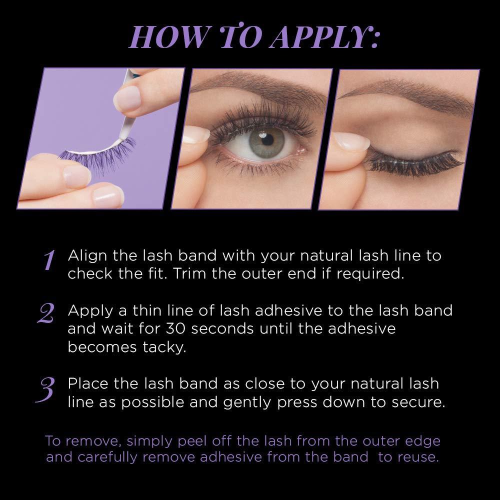 Pestañas Postizas Ardell Glamour 115 - Volumen Completo, 4 Paquetes