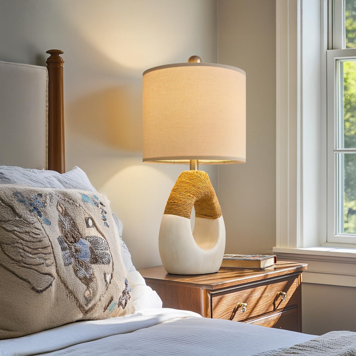 Juego de 2 Lámparas de Mesa Boho OYEARS 48 cm Ratán