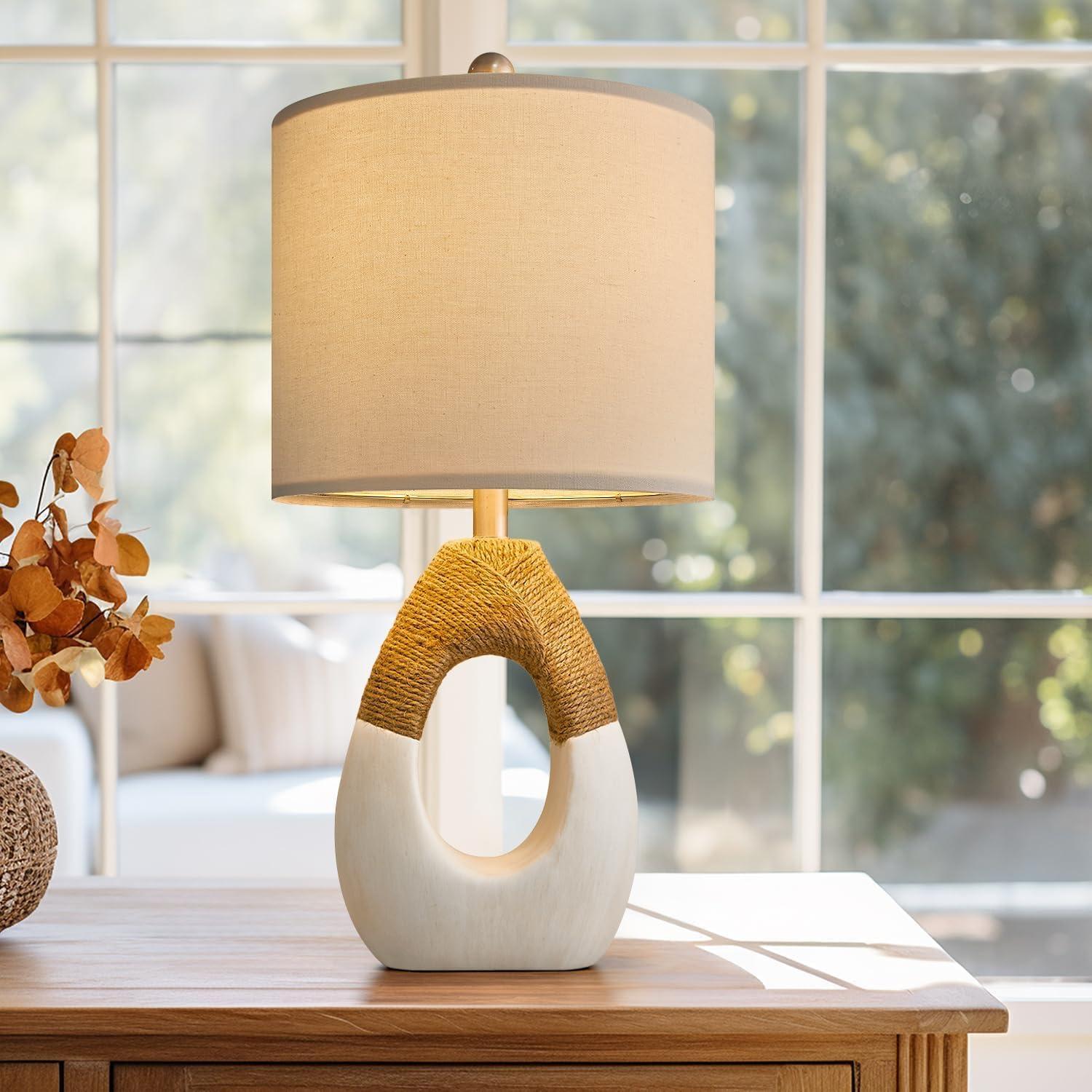 Juego de 2 Lámparas de Mesa Boho OYEARS 48 cm Ratán