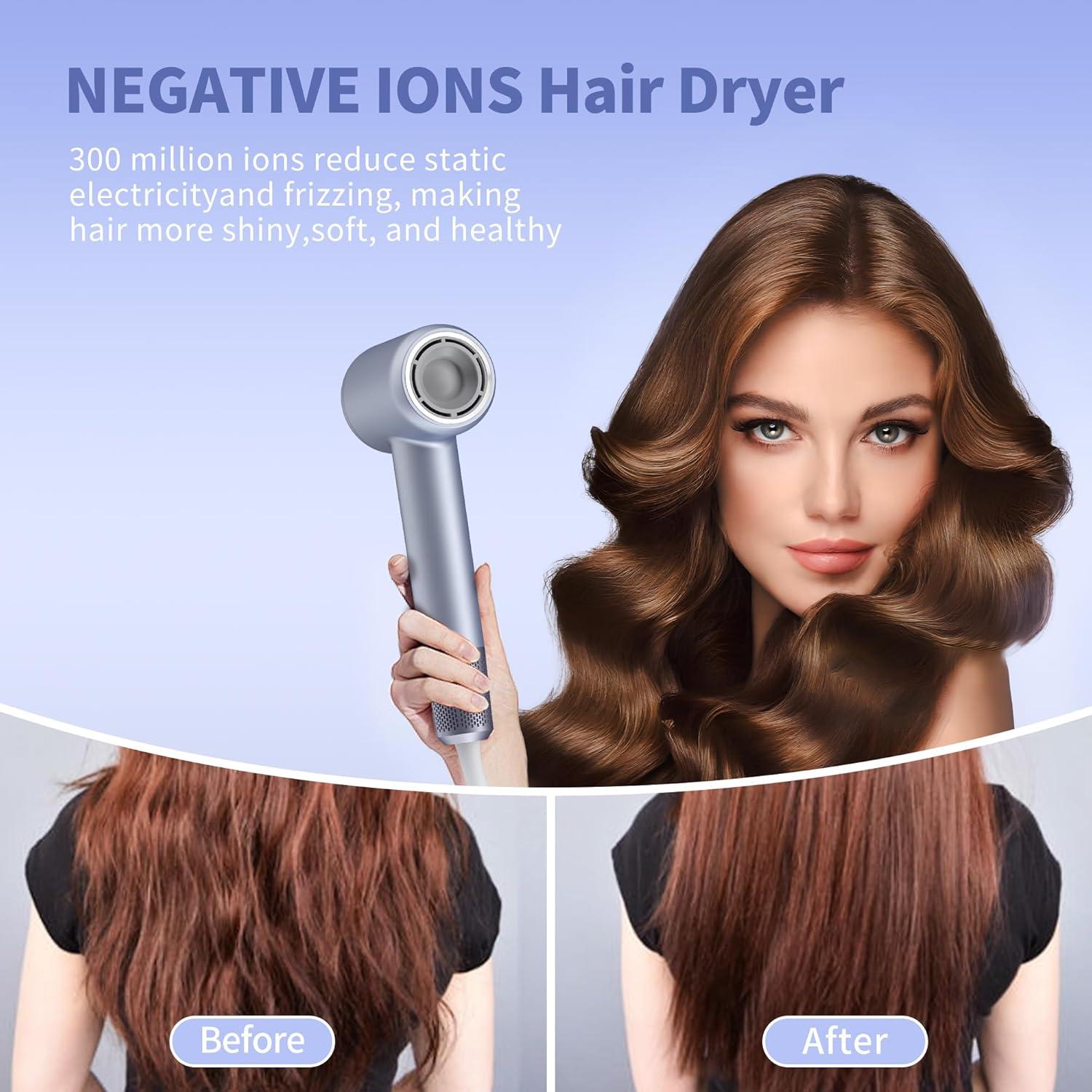 Secador de Pelo Profesional Travelove XF-01A 1500W Azul