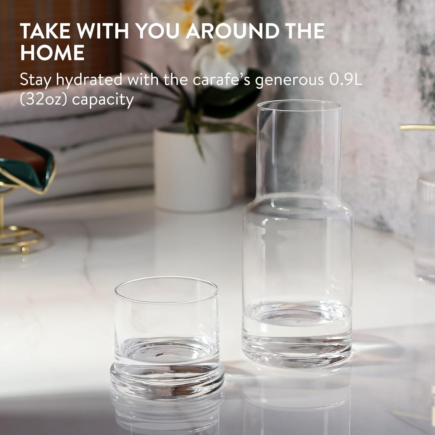 Juego de Jarra y Vaso de Vidrio Elixir 945 ml Transparente