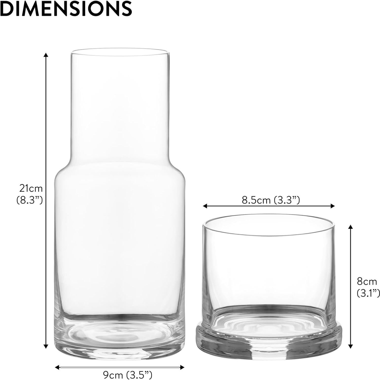 Juego de Jarra y Vaso de Vidrio Elixir 945 ml Transparente