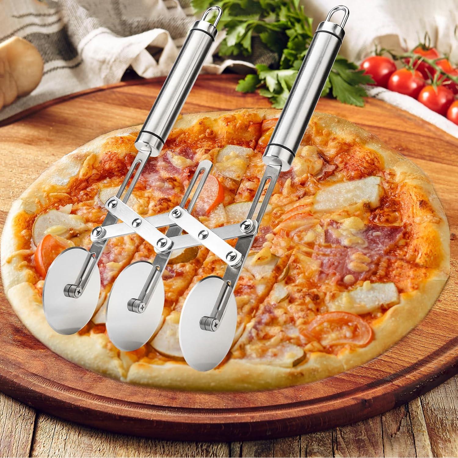 Cortador de Masa Expandible AGUMINY 3 Ruedas Acero Inoxidable