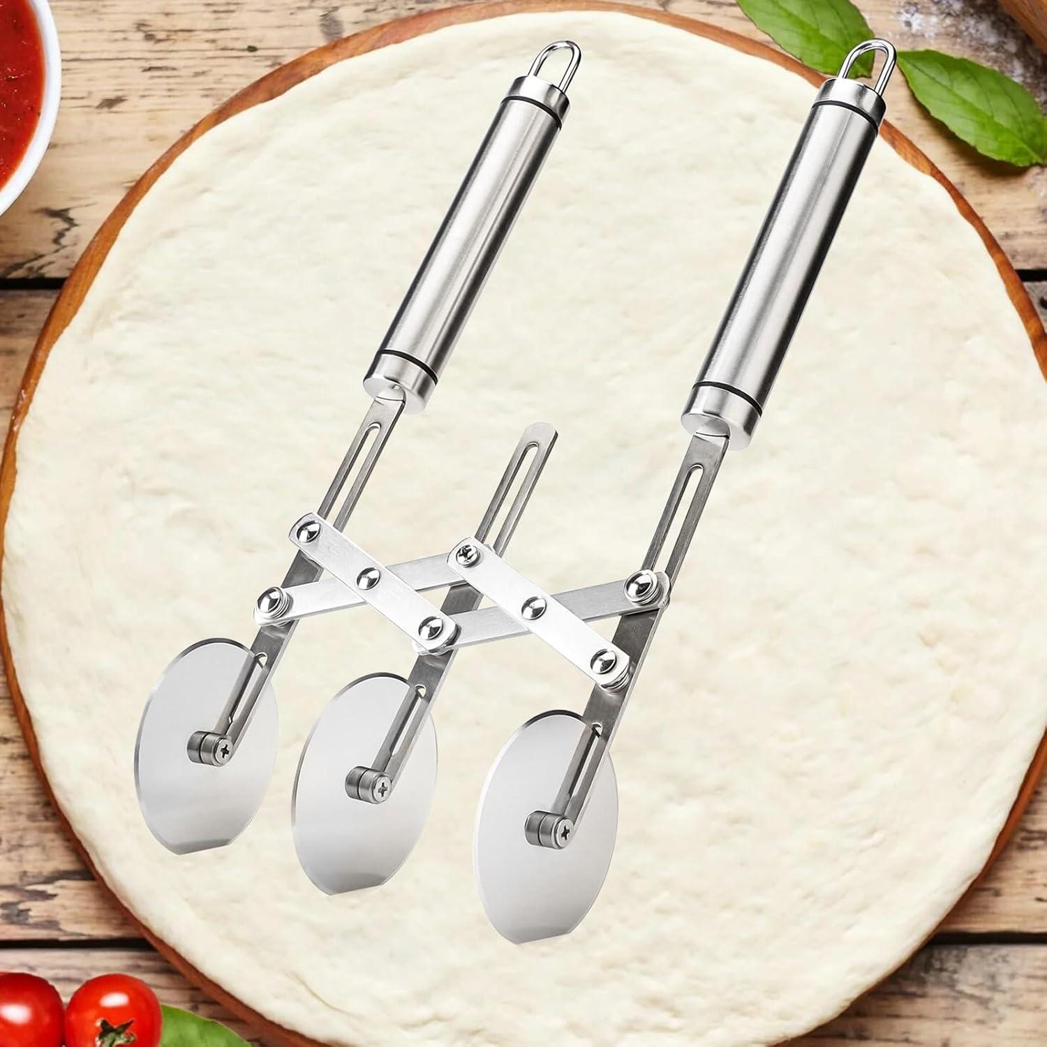 Cortador de Masa Expandible AGUMINY 3 Ruedas Acero Inoxidable