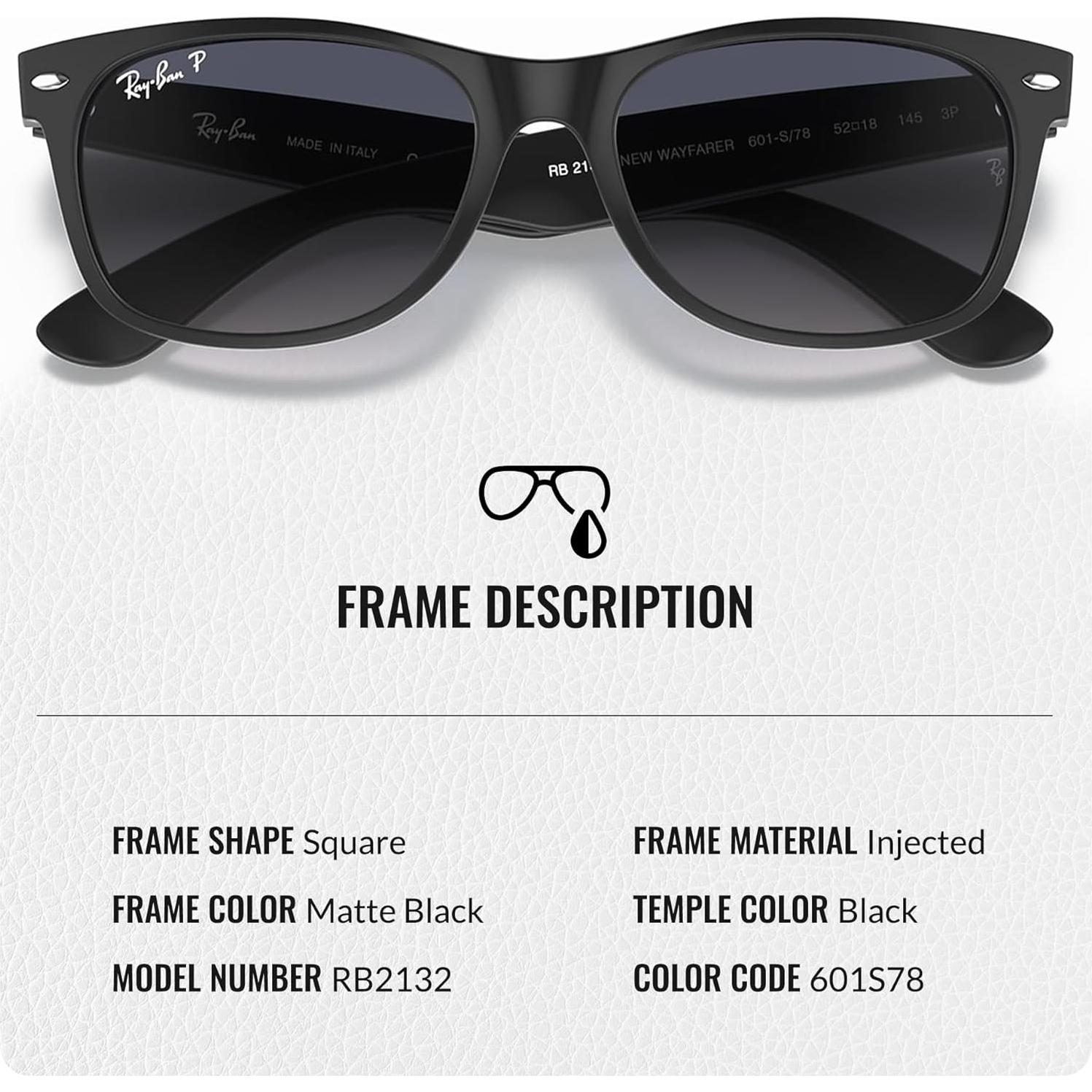 Gafas de Sol Ray-Ban New Wayfarer Cuadradas Polarizadas