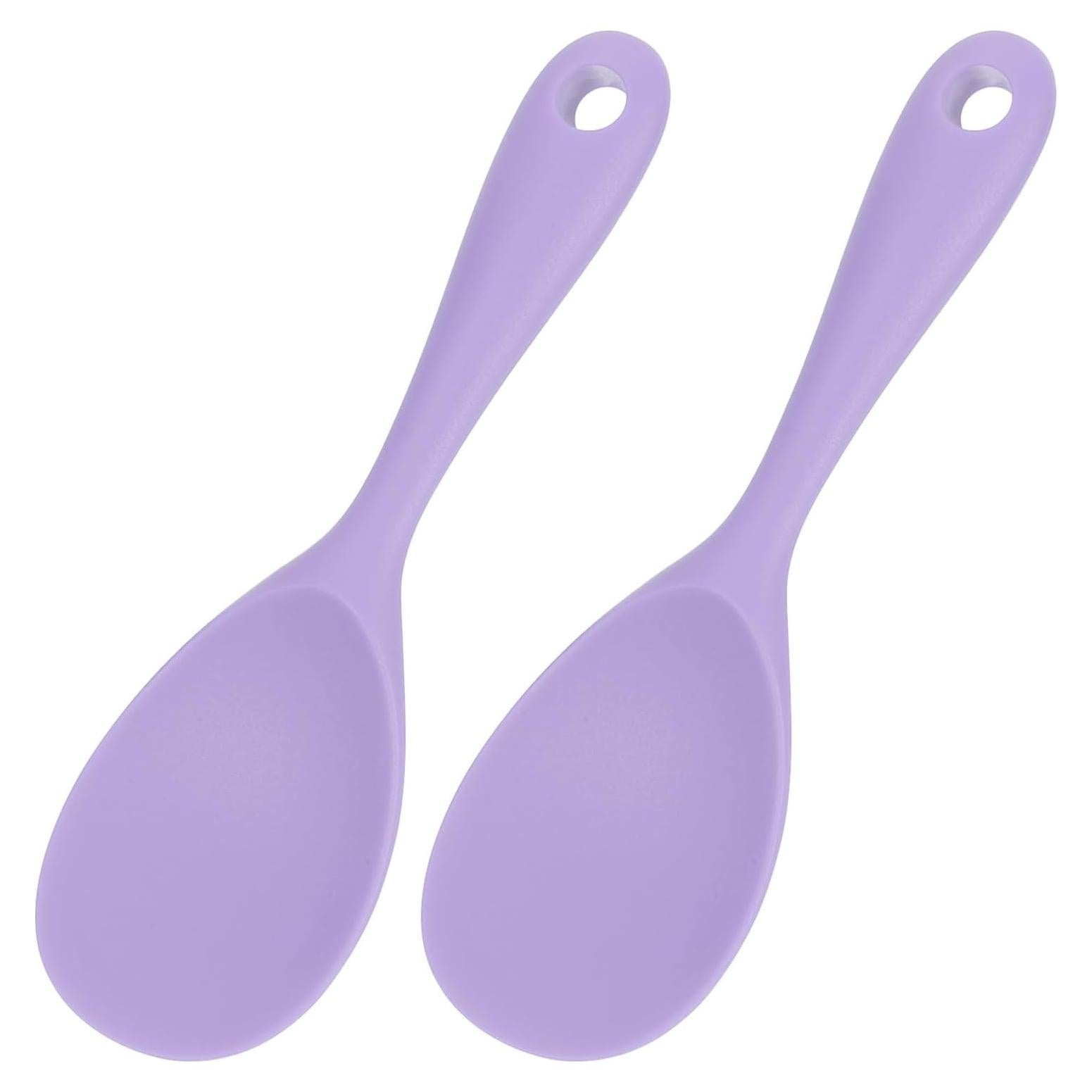 Cucharón de Arroz Silicona Antiadherente uxcell - 2 Piezas Morado