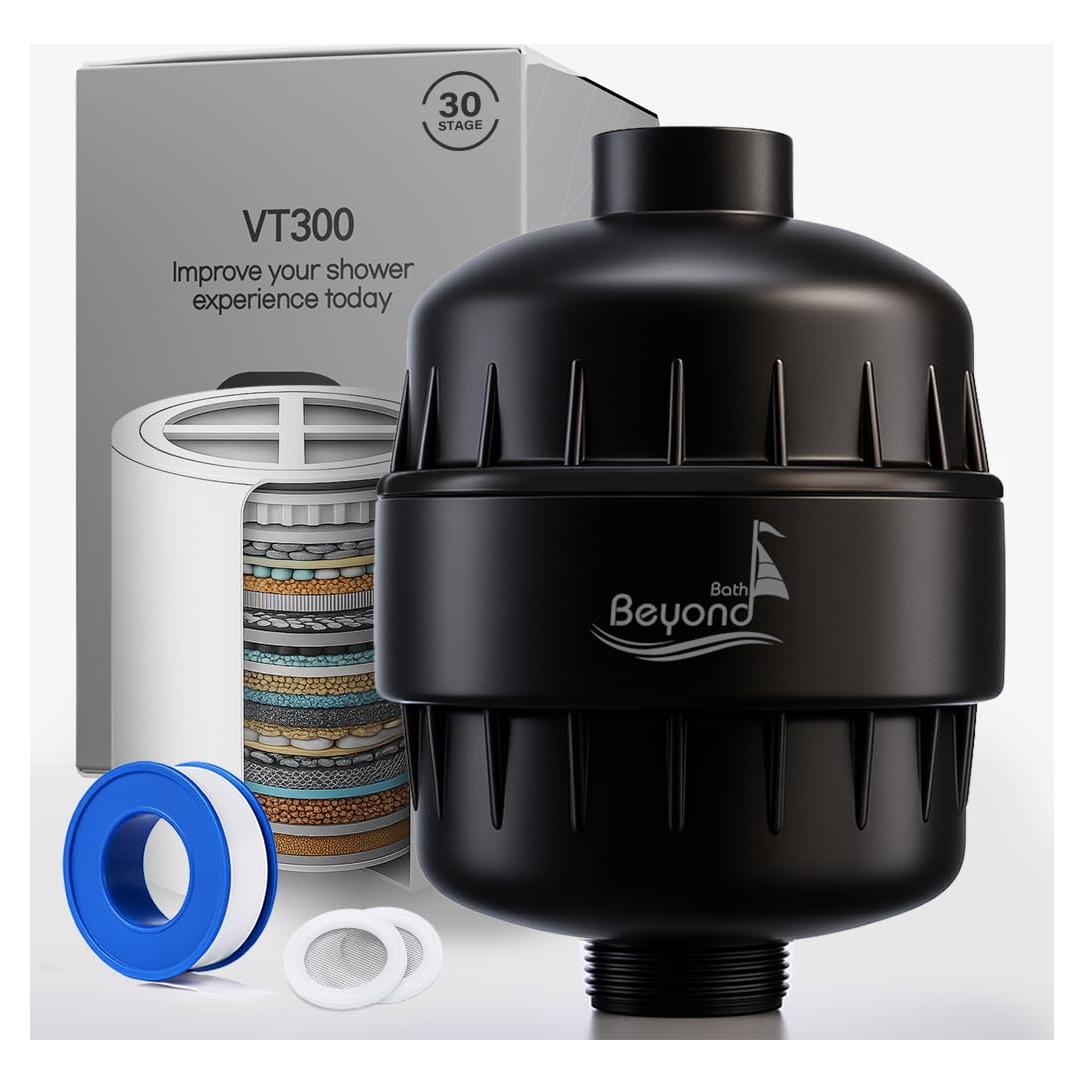 Filtro de Ducha Bath Beyond 30 Etapas Negro Mate - Reduce Cloro