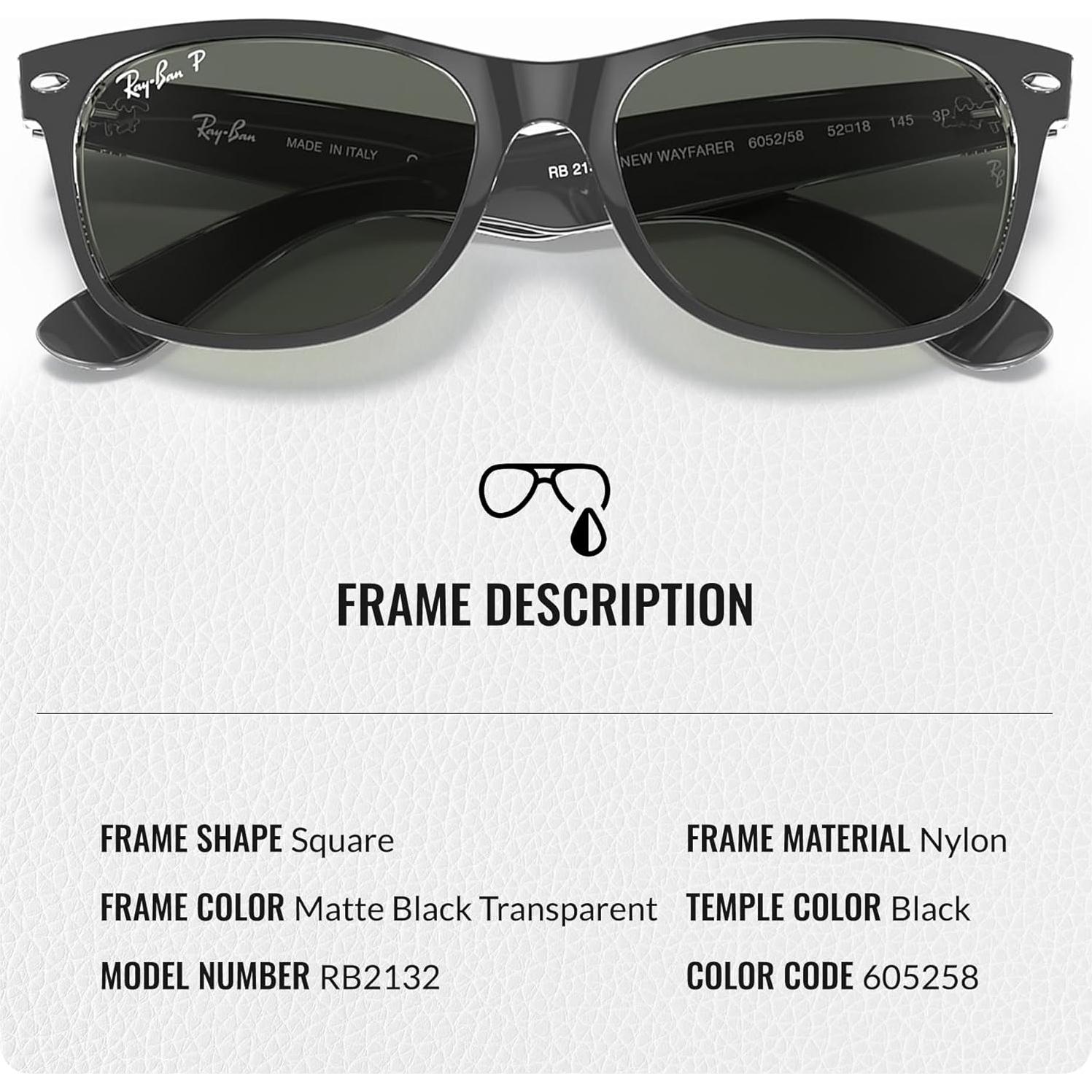 Gafas de Sol Ray-Ban RB2132 Cuadradas Polarizadas 55mm