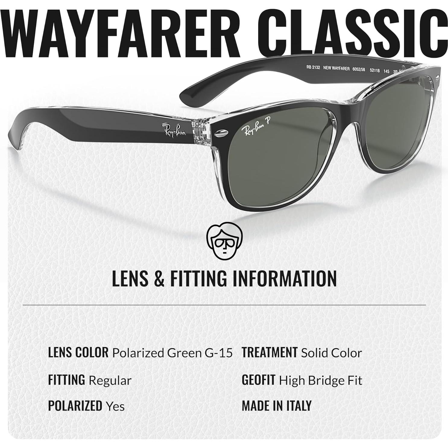 Gafas de Sol Ray-Ban RB2132 Cuadradas Polarizadas 55mm