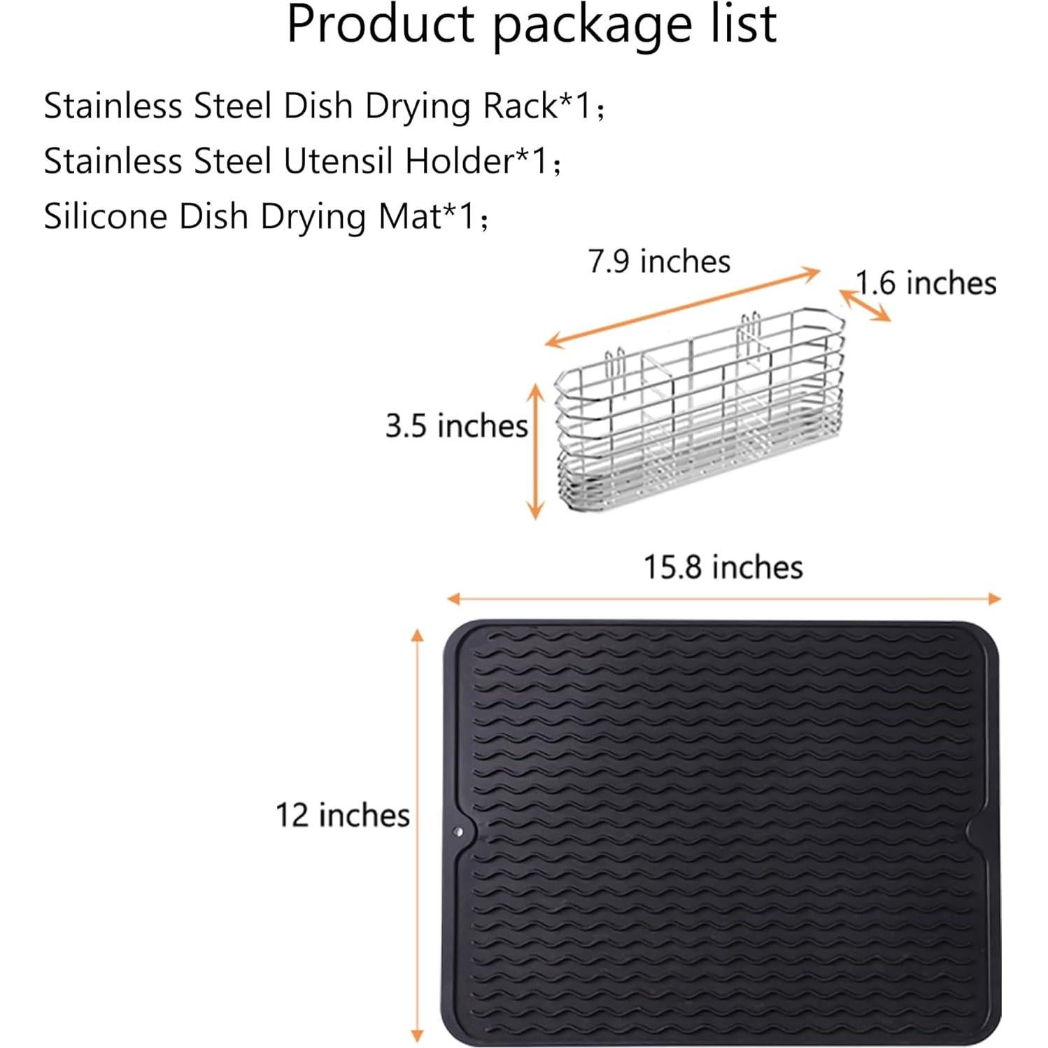 Escurridor de Platos NiuYichee Acero Inoxidable 38.6x27.9 cm