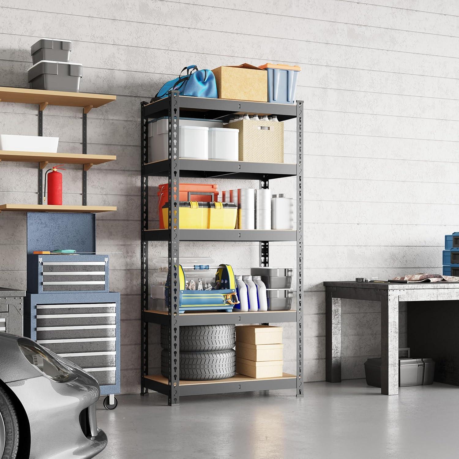 Estante de Almacenamiento Ajustable Yaheetech 5 Niveles 71x30x152cm