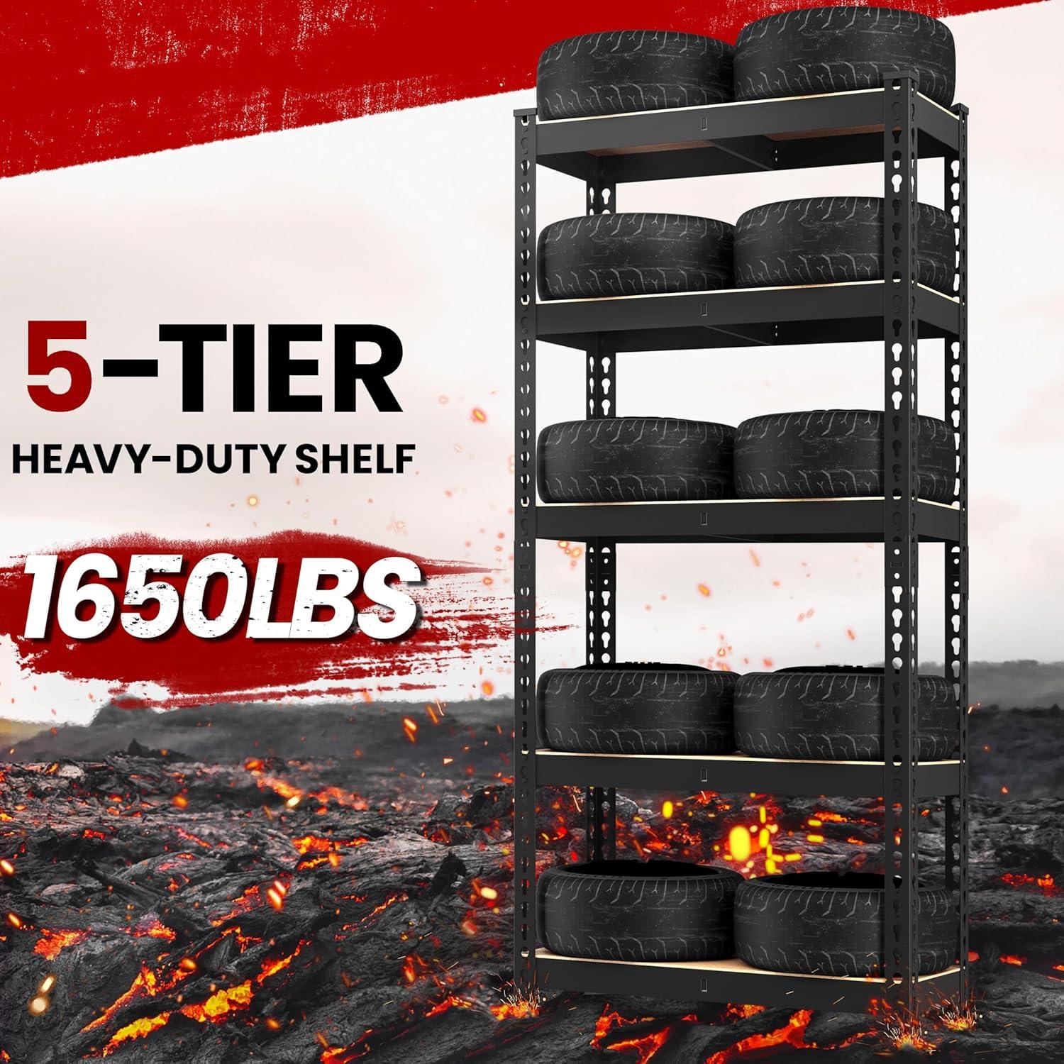 Estante de Almacenamiento Ajustable Yaheetech 5 Niveles 71x30x152cm