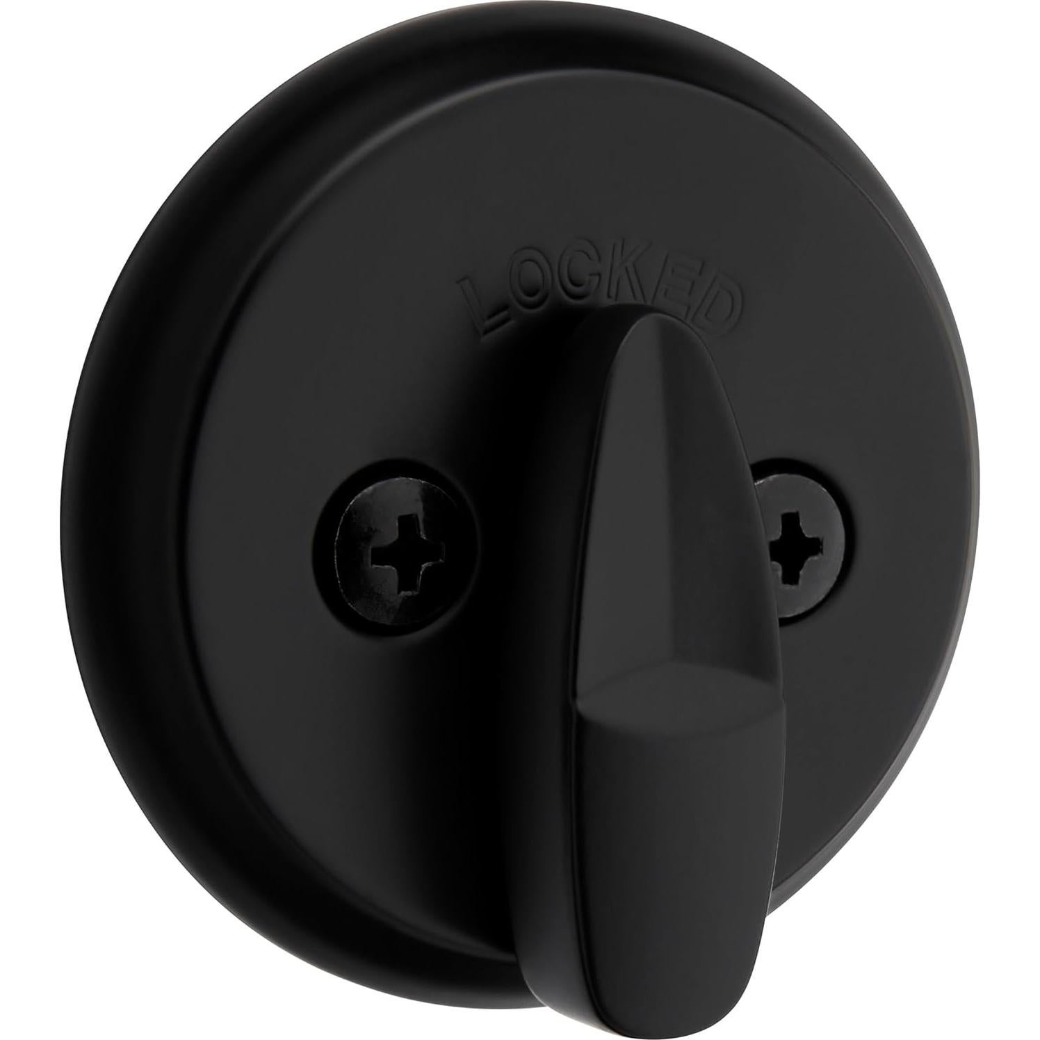 Cerradura de Pestillo Kwikset 817 Control de Llave Negro Mate