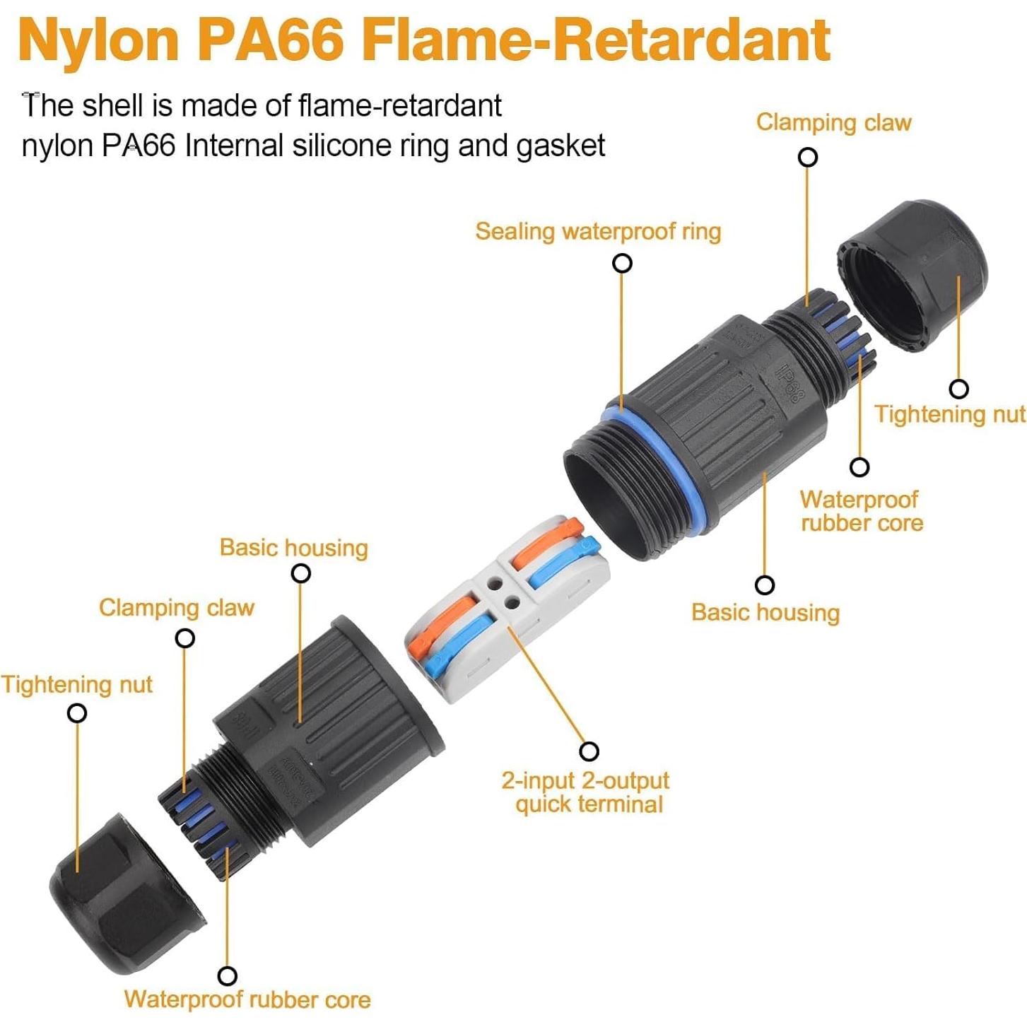Caja de Conexiones Impermeable IP68 Linkstyle 2 Pines AWG 28-12