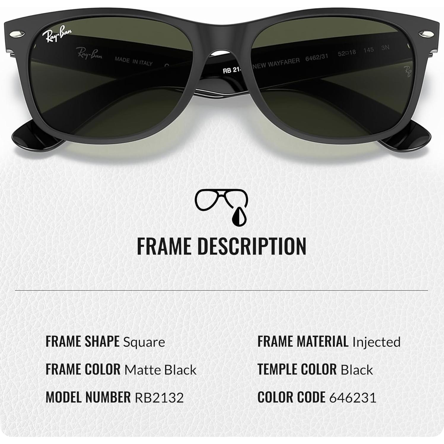 Gafas de Sol Ray-Ban New Wayfarer Cuadradas con Kit