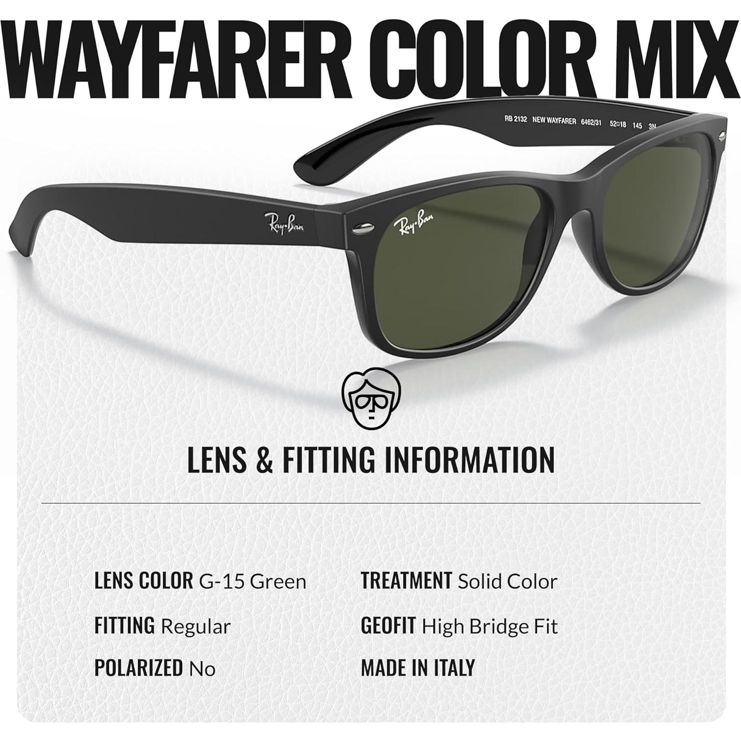 Gafas de Sol Ray-Ban New Wayfarer Cuadradas con Kit