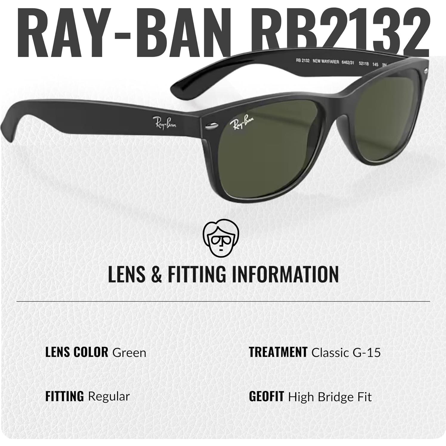 Gafas de Sol Ray-Ban New Wayfarer Cuadradas con Kit