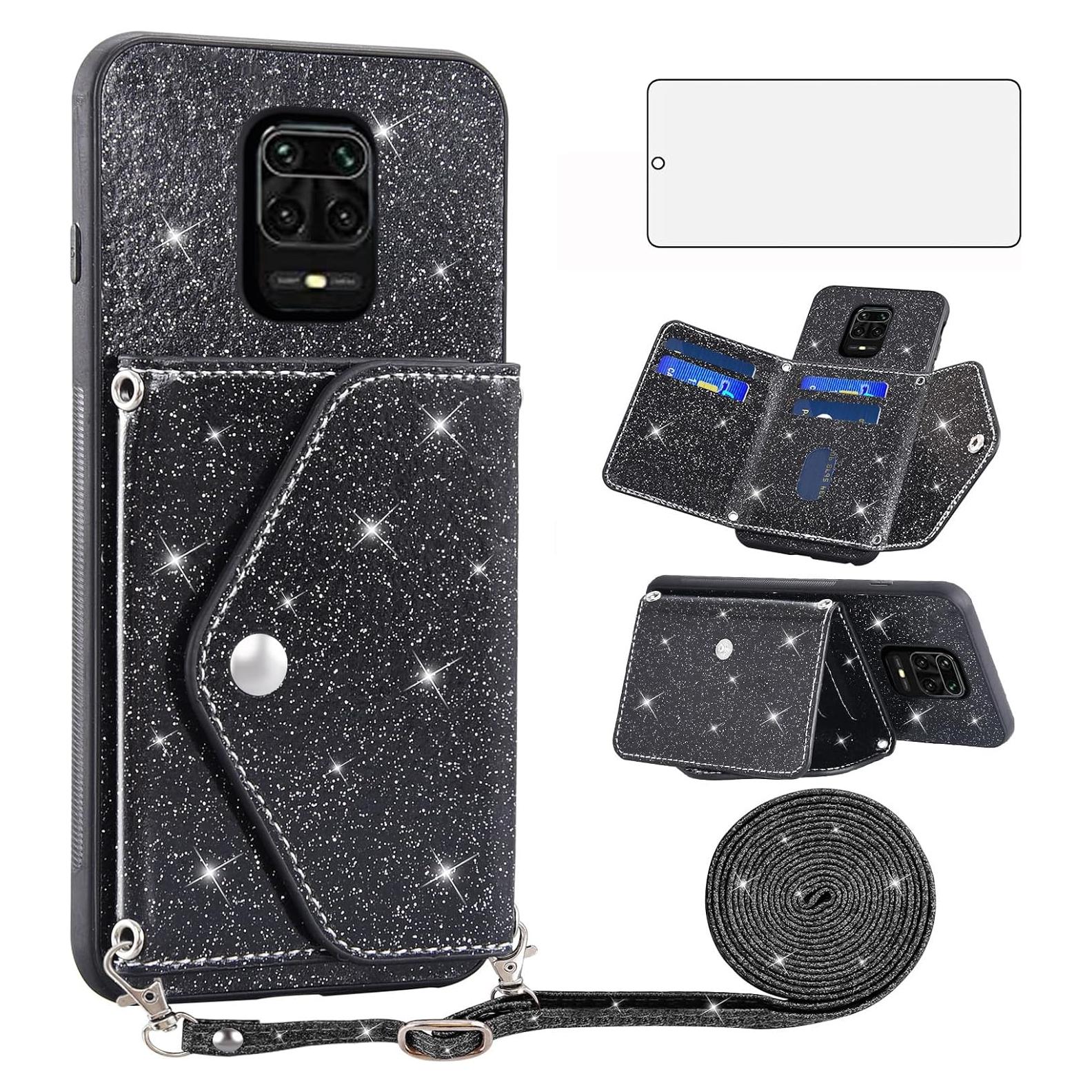 Funda Asuwish para Xiaomi Redmi Note 9 Pro/9S/Pro Max con protector y correa