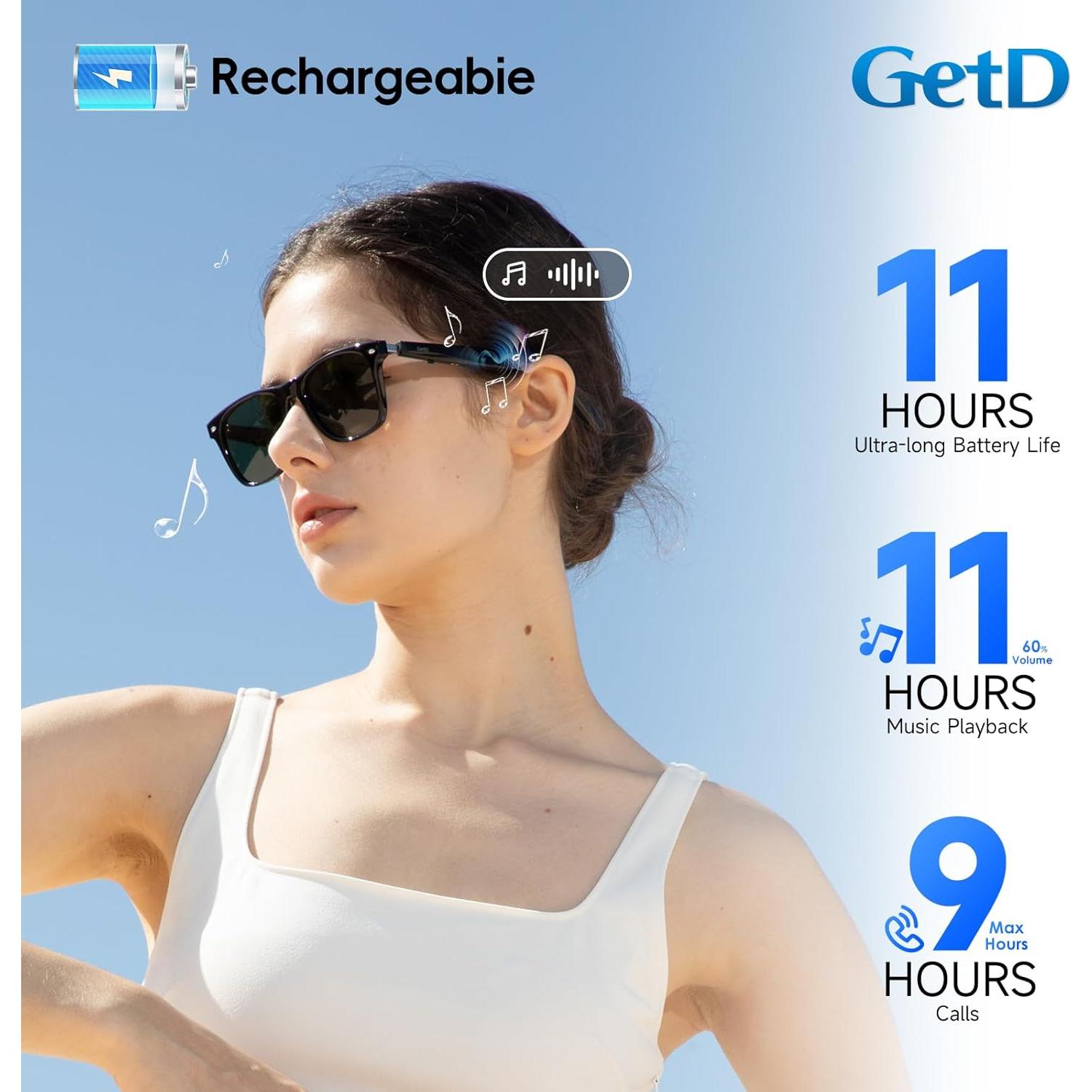 Gafas AI GetD GG13 con Lentes Polarizados y Bluetooth