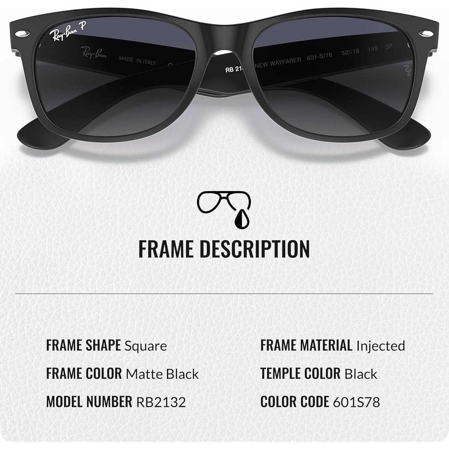 Gafas de Sol Ray-Ban RB2132 Polarizadas 55mm Marco Negro