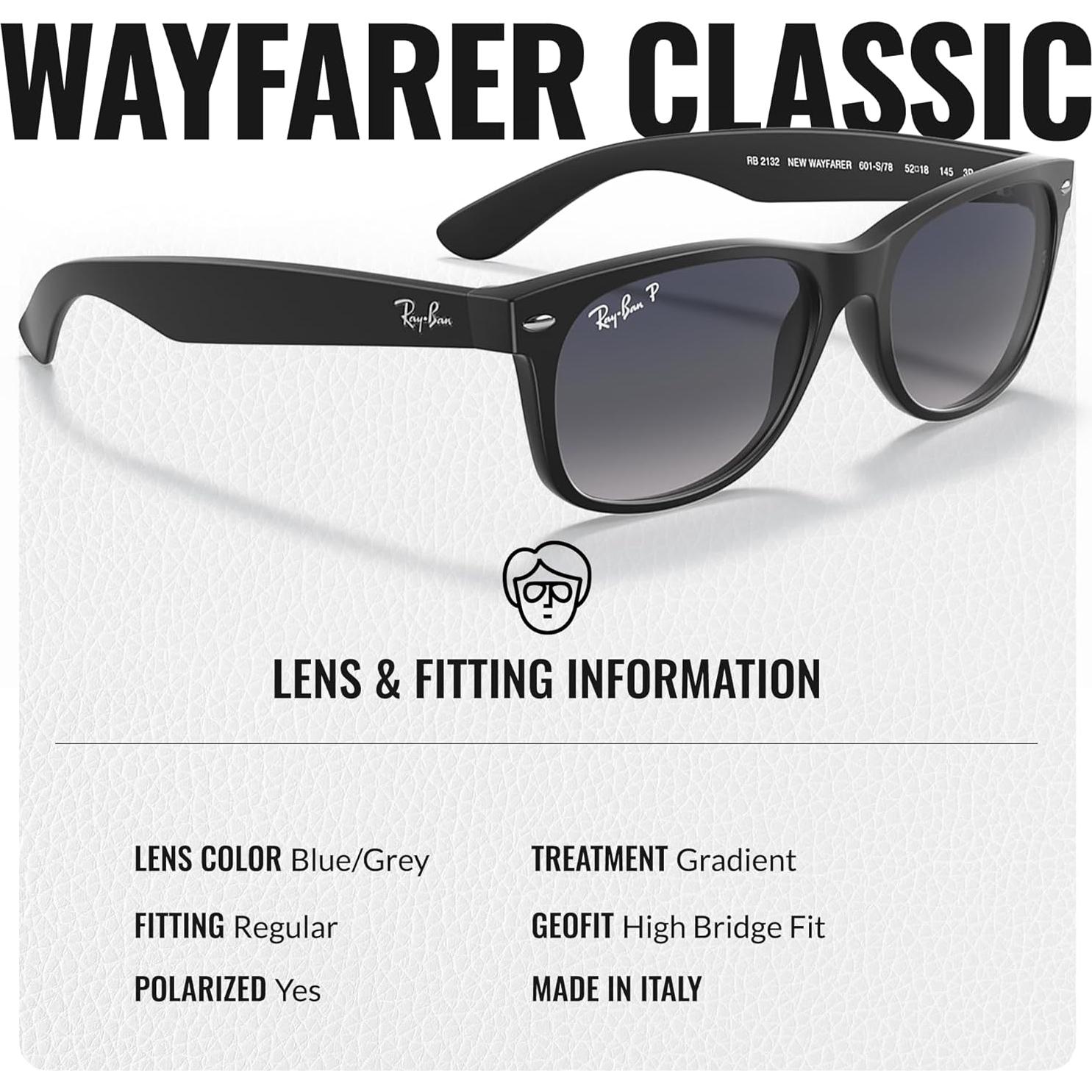 Gafas de Sol Ray-Ban RB2132 Polarizadas 55mm Marco Negro