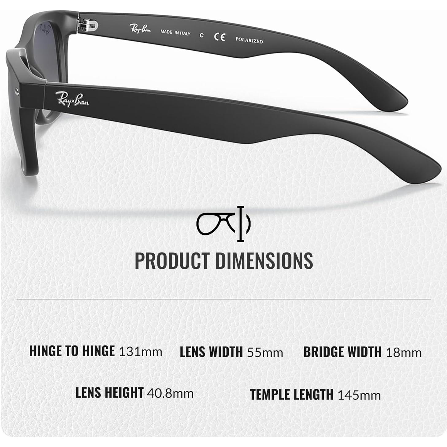 Gafas de Sol Ray-Ban RB2132 Polarizadas 55mm Marco Negro