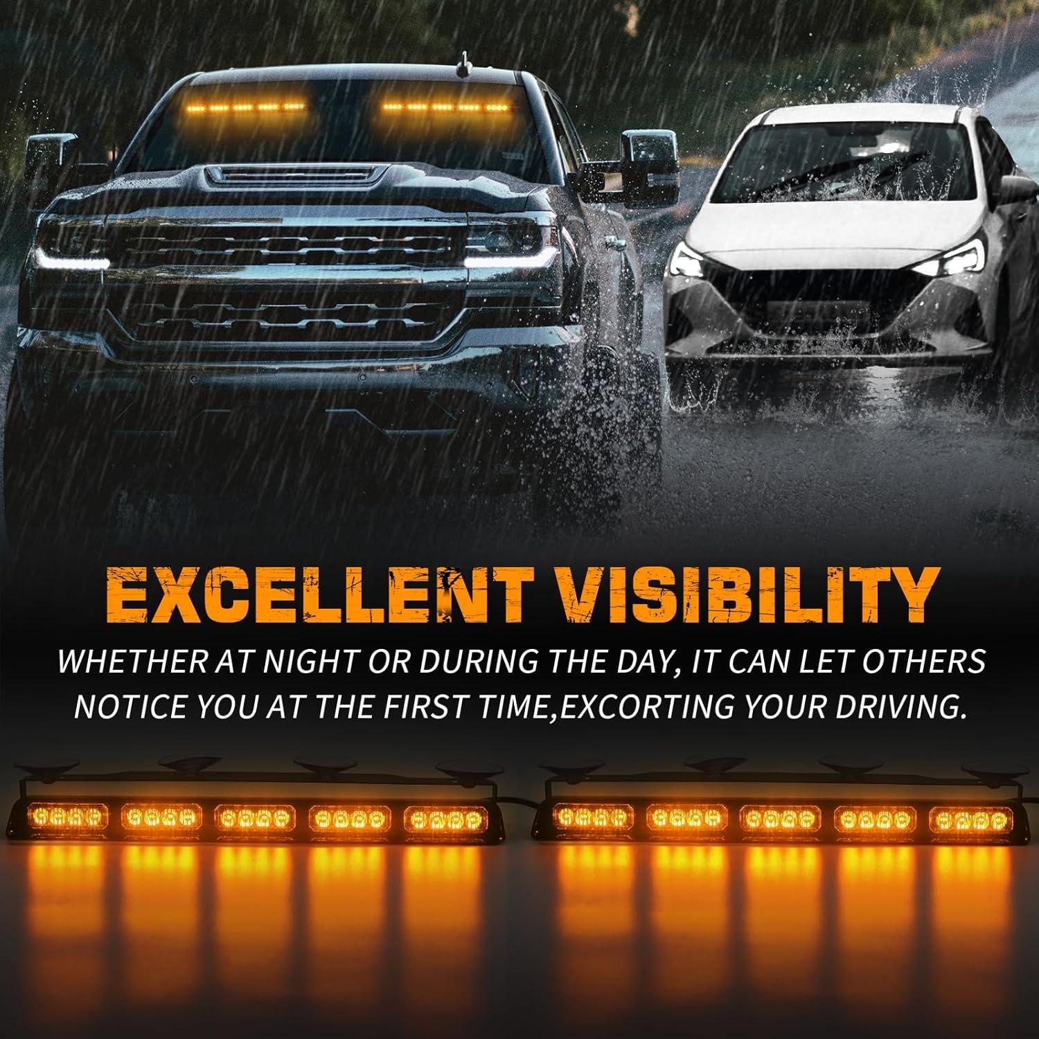 Luces Estroboscópicas Ámbar XRIDONSEN 2x 40 LED 1.90kg