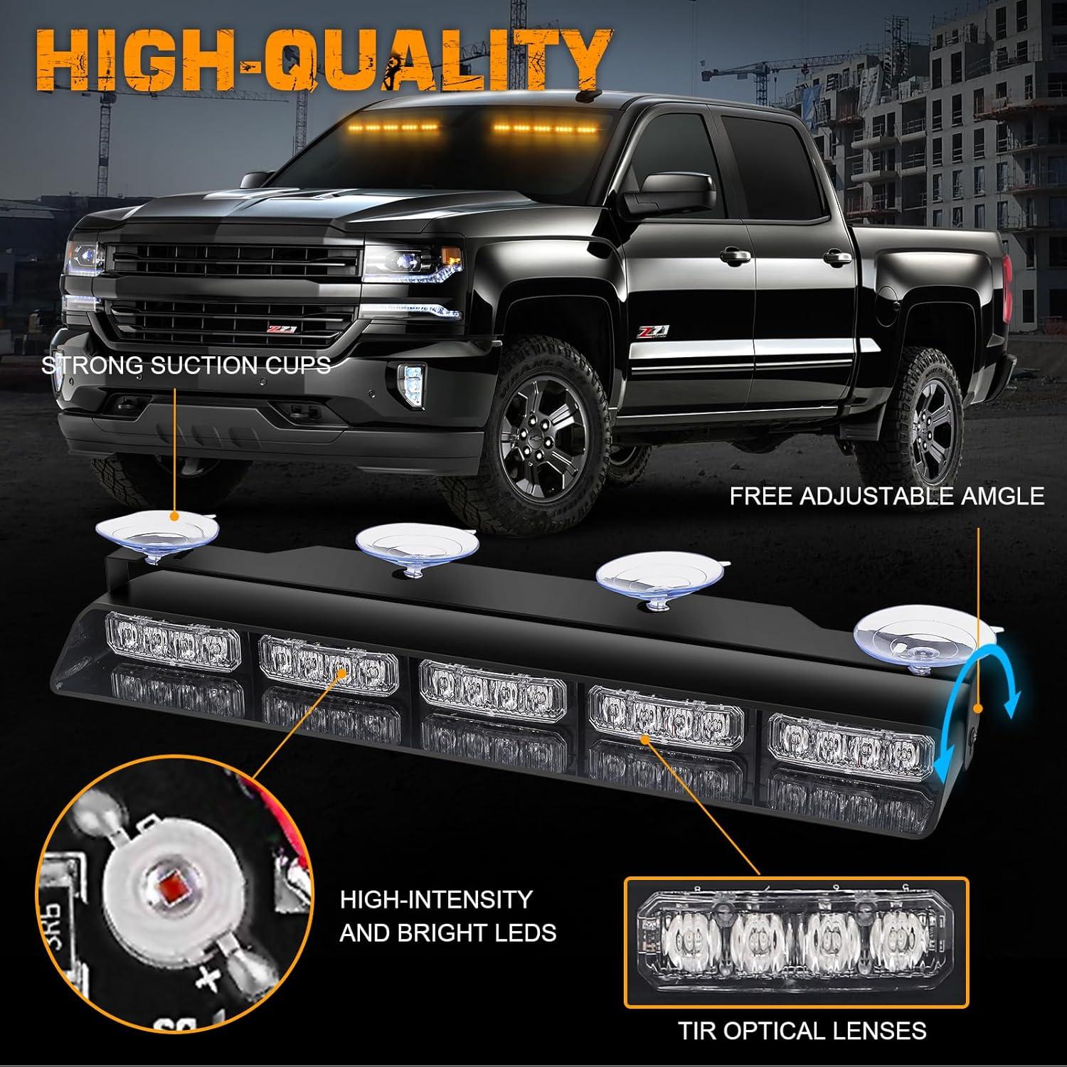 Luces Estroboscópicas Ámbar XRIDONSEN 2x 40 LED 1.90kg