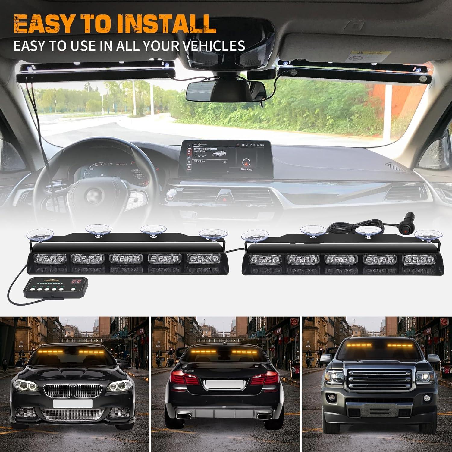 Luces Estroboscópicas Ámbar XRIDONSEN 2x 40 LED 1.90kg