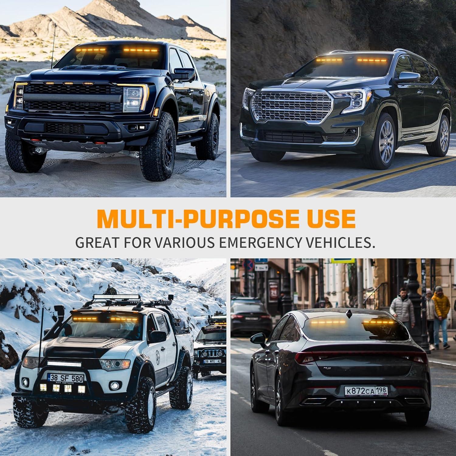 Luces Estroboscópicas Ámbar XRIDONSEN 2x 40 LED 1.90kg