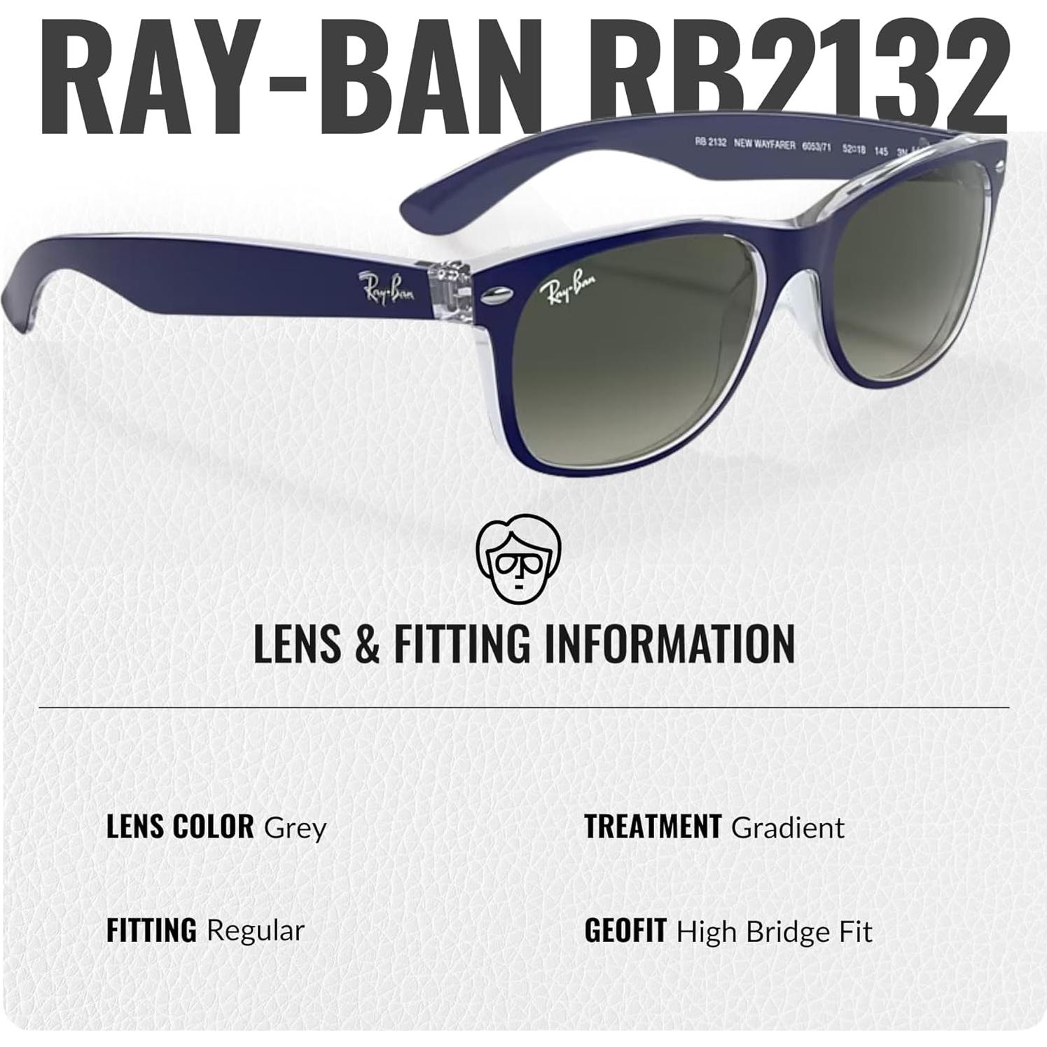 Gafas de sol Ray-Ban New Wayfarer Cuadradas Azul Mate