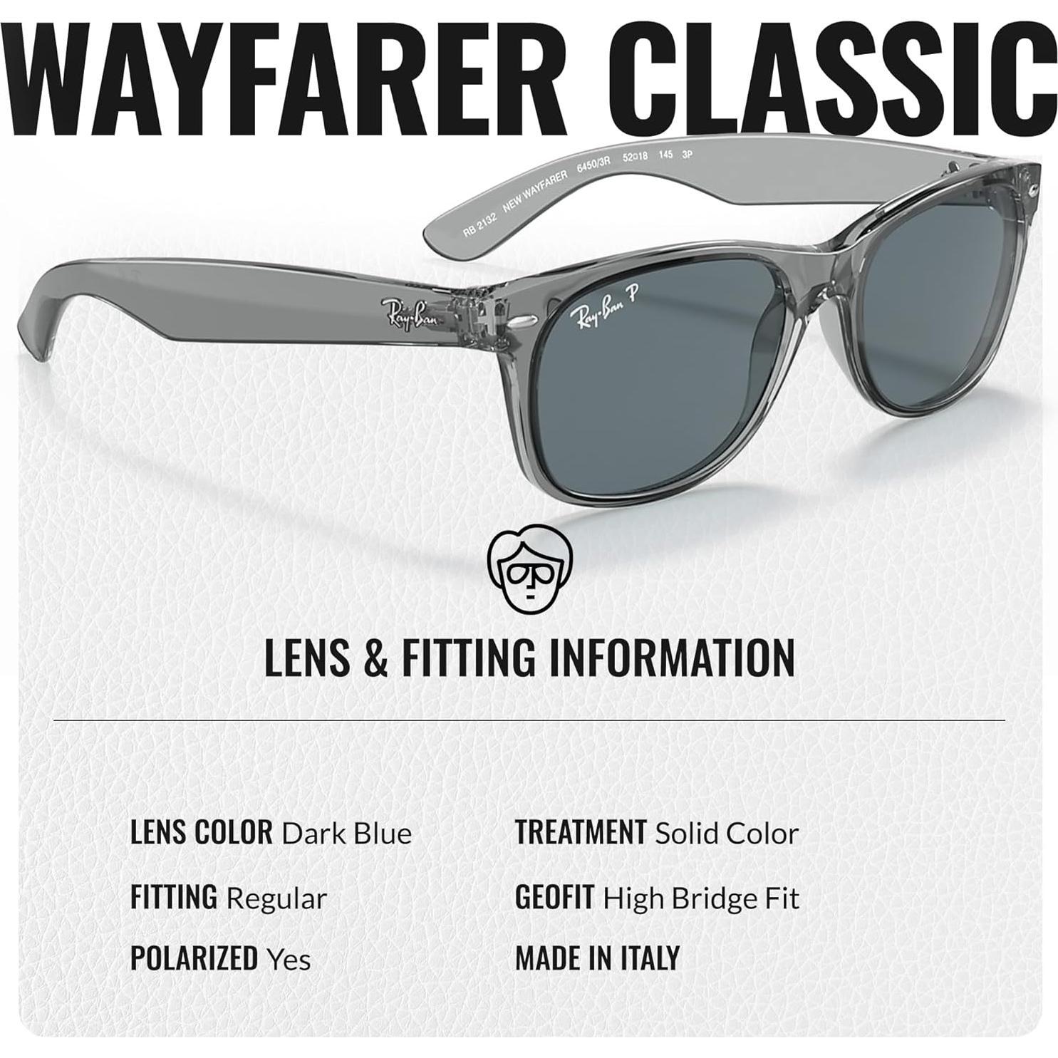 Gafas de Sol Ray-Ban RB2132 Polarizadas 55mm Azul Oscuro