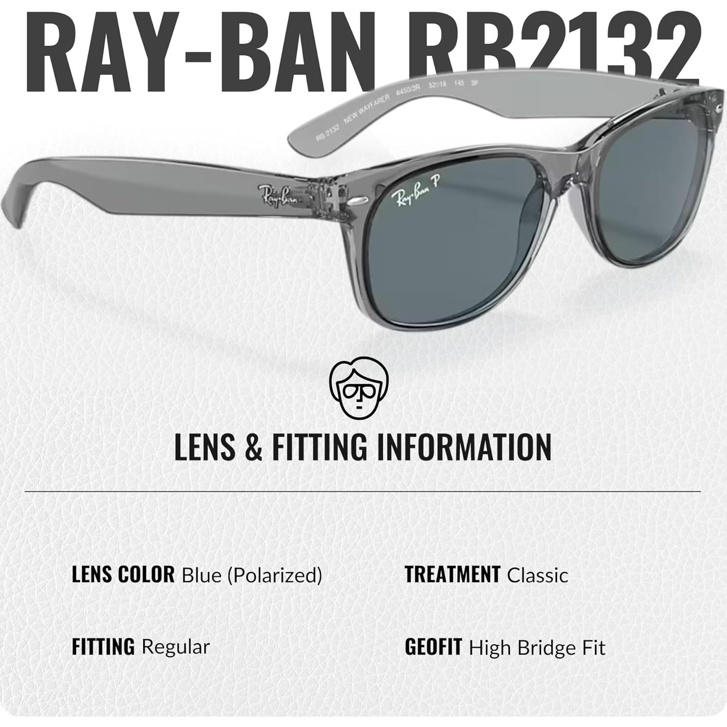 Gafas de Sol Ray-Ban RB2132 Polarizadas 55mm Azul Oscuro