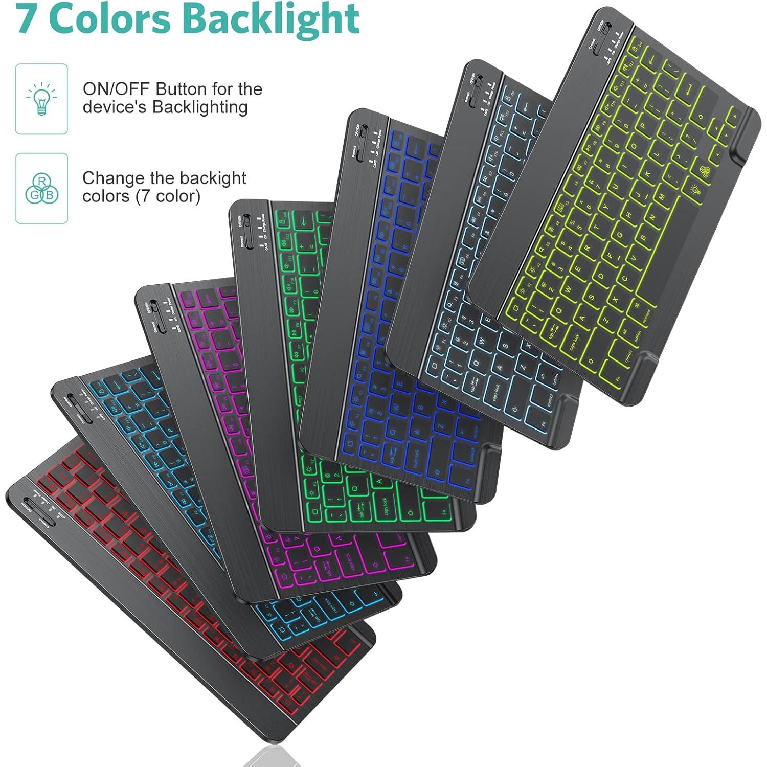 Combo Teclado y Ratón Bluetooth TECURS Recargables Negro