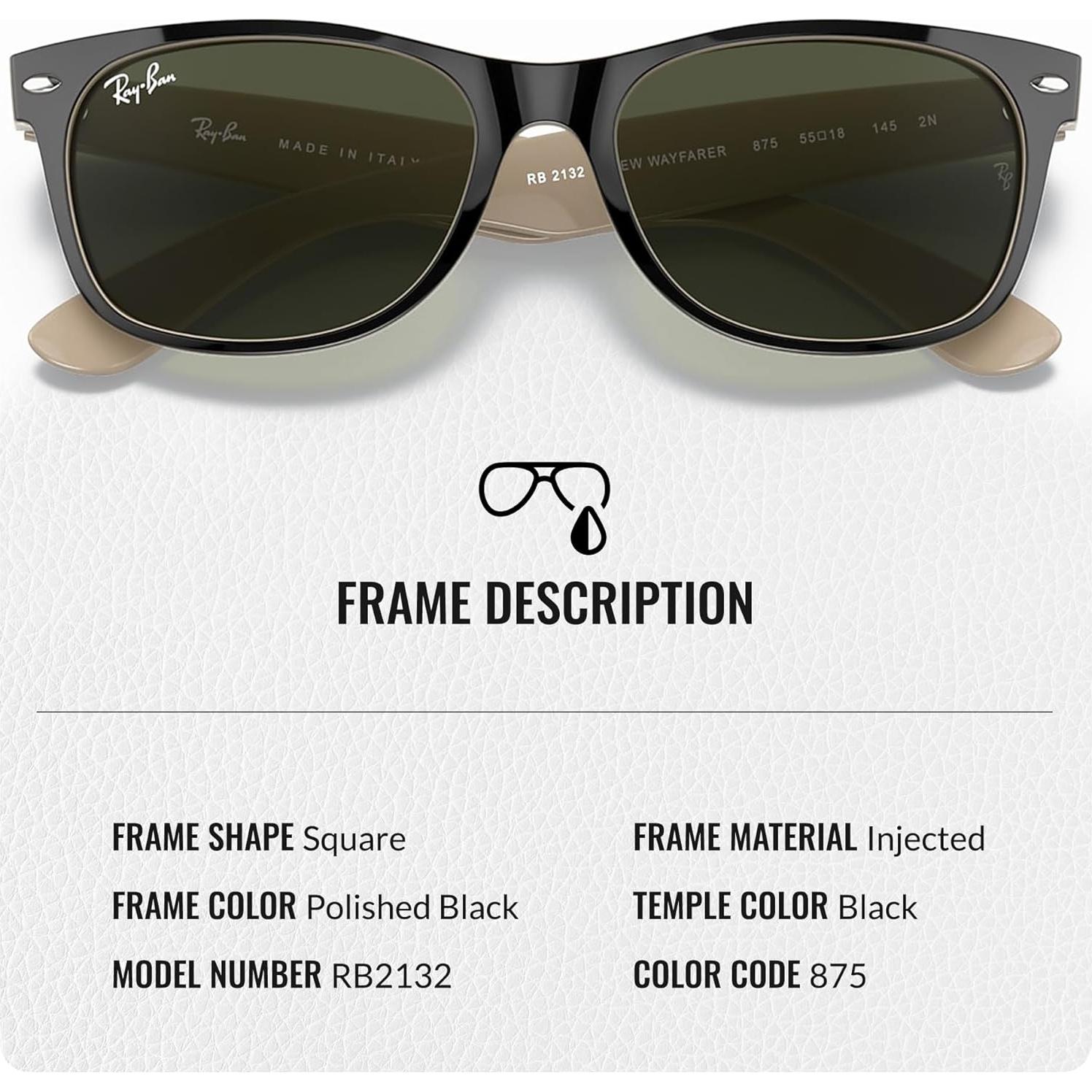 Gafas de Sol Ray-Ban New Wayfarer Cuadradas 51mm