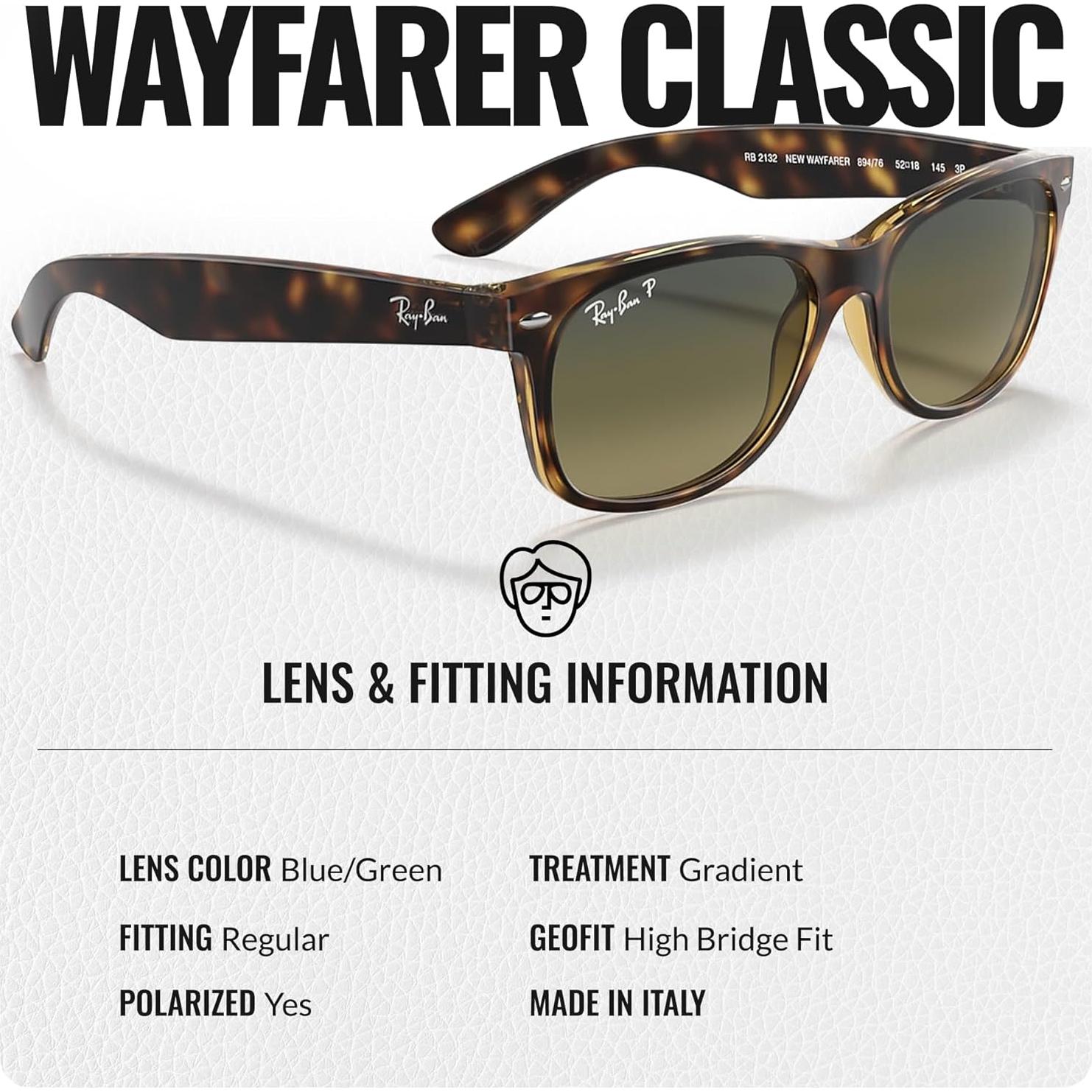 Gafas de Sol Ray-Ban New Wayfarer Cuadradas Polarizadas
