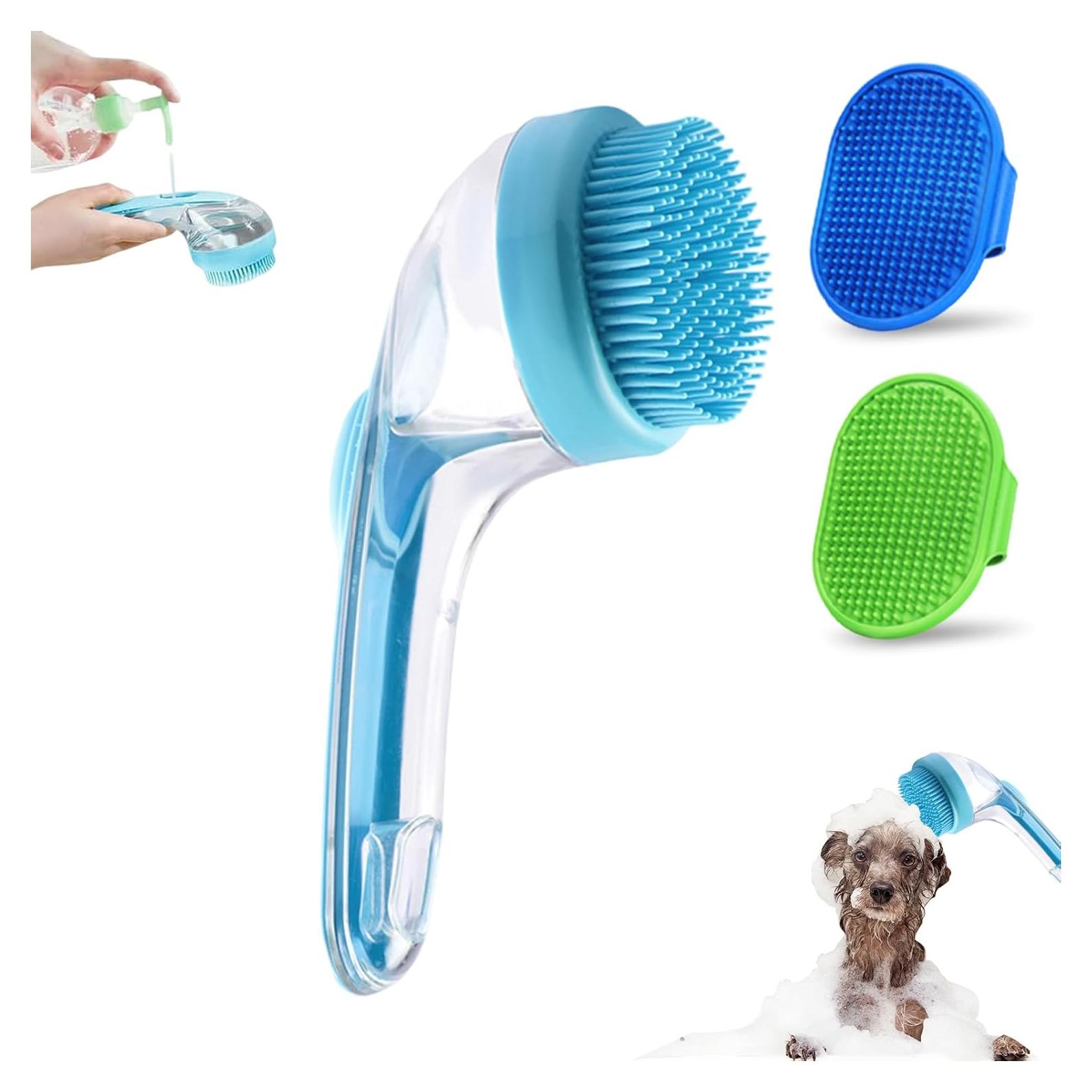 Juego de 3 cepillos de baño Omaky para perros y gatos