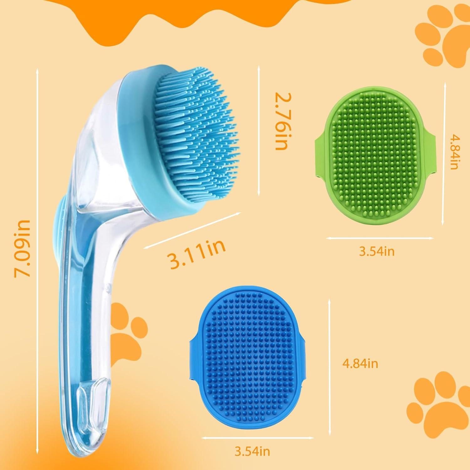 Juego de 3 cepillos de baño Omaky para perros y gatos