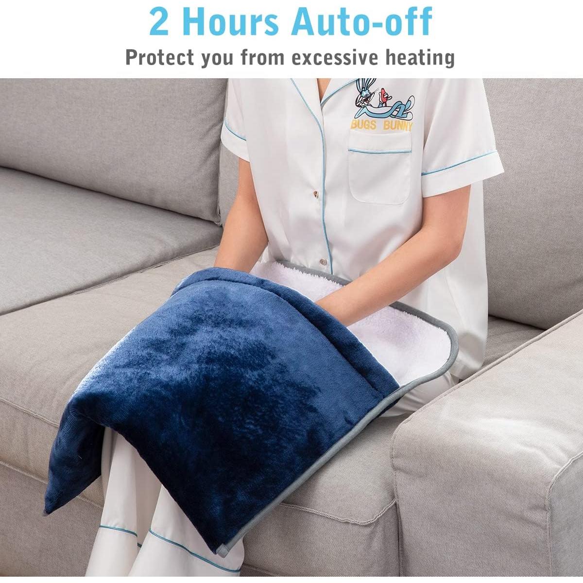 Calentador de pies eléctrico FIGERM 22x20 cm azul con apagado automático