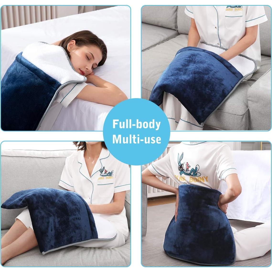 Calentador de pies eléctrico FIGERM 22x20 cm azul con apagado automático