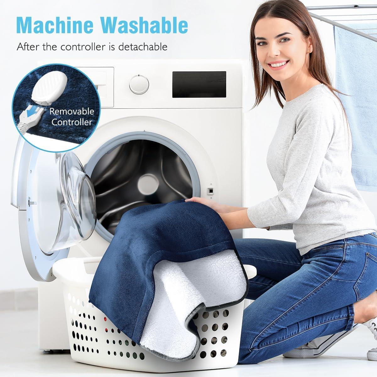 Calentador de pies eléctrico FIGERM 22x20 cm azul con apagado automático